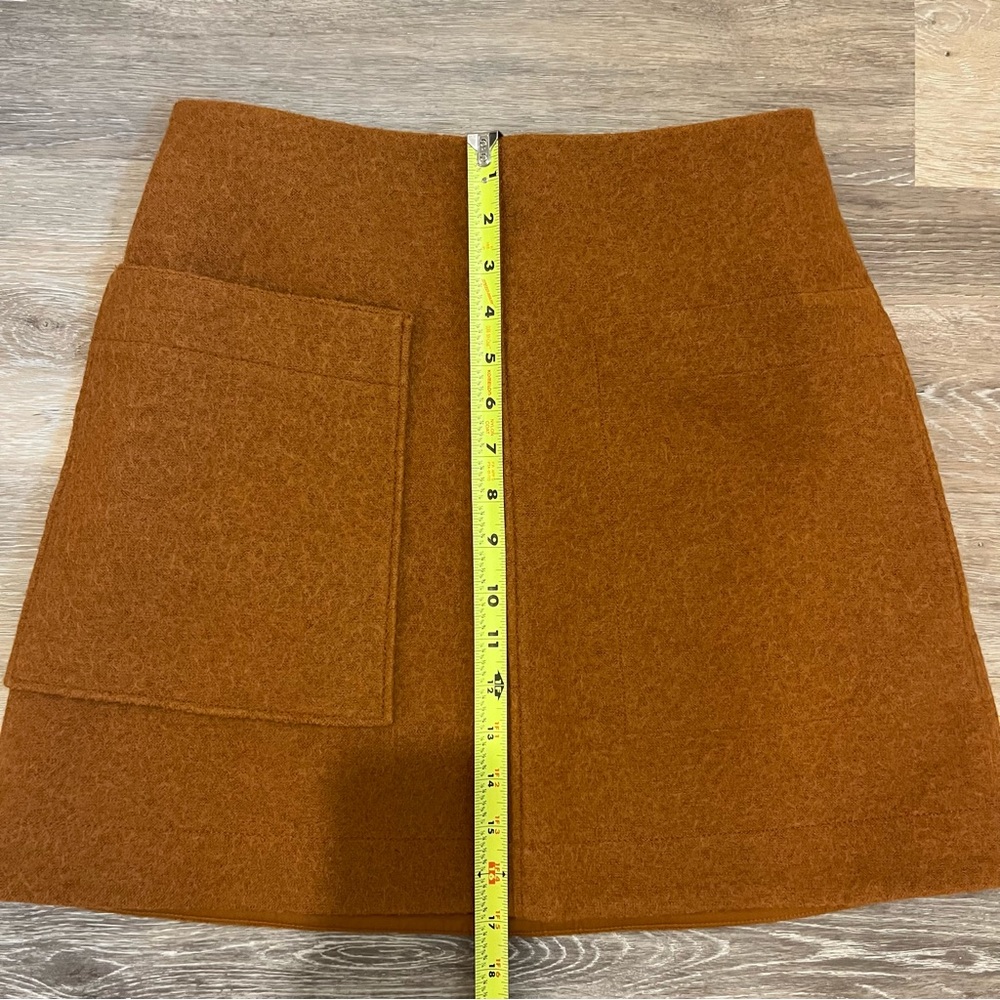 COS Rust Wool Mini Skirt - Picture 11 of 13